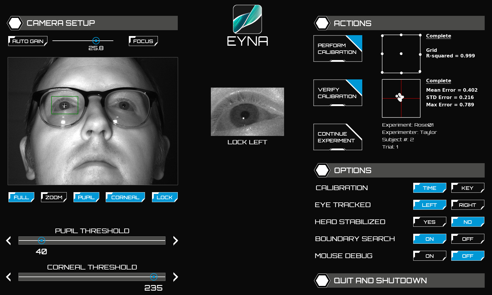 Calibration & Setup GUI